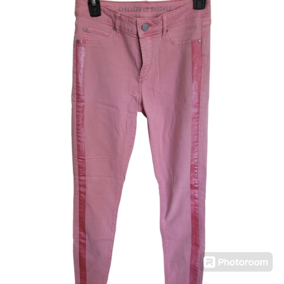 Articles of Society Pink Shimmer Denim Jeans Size 27 - Picture 12 of 12